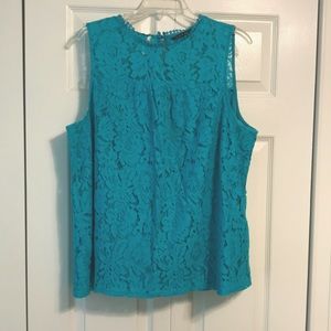 Zac and Rachel lace overlay tank top